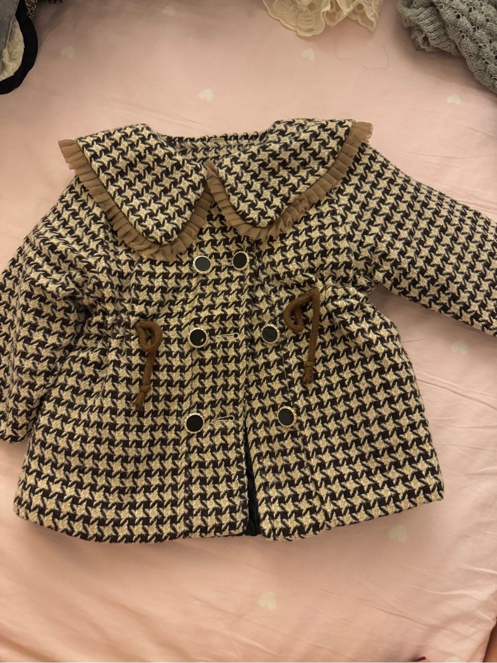 Children's Padded Houndstooth Coat
